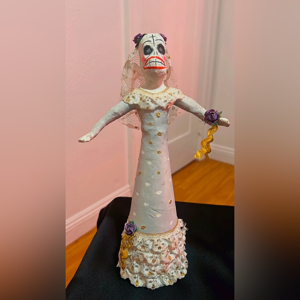 LA CATRINA/DIA DE LOS MUERTOS Mexican Folk Art -day of dead bride
